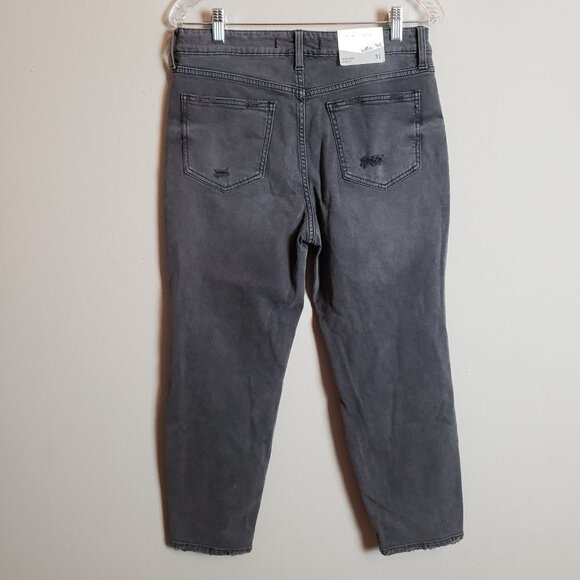 Willow + Root NWT Washed Black High Rise Mom Fit Distressed Jeans 31 - Picture 7 of 12